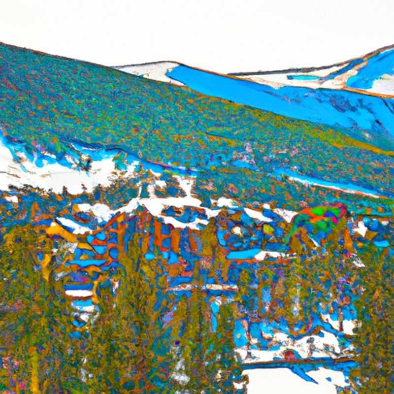 Four intrepid skiers glide down the pristine slopes of Breckenridge, USA, surrounded by breathtaking mountain vistas, during their thrilling 3&#45;week ski vacation.