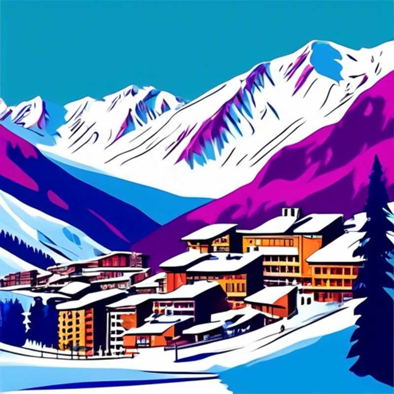 A solo traveler navigating the stunning slopes of La Plagne, France, capturing the thrill of skiing during a vibrant ski season, surrounded by breathtaking alpine scenery on a 3-day adventure.